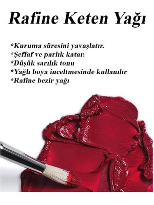 Keten Yağı 70ML 1 Adet Resim Yağı Monalisa Rafine Bezir Yağı Yağlı Boya Incelticisi Yağlı Boya Yardımcı Malzemesi