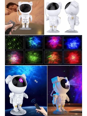 Bakeey Astronot Gece Lambası Galaxy Yıldızlı Projeksiyon Tavan Aydınlatma Lamba Ev Çocuk Oda Dekorasyon