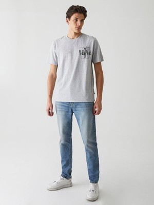 LTB Sloganlı Gri T-Shırt