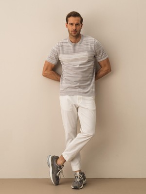 Xint Erkek Gri Regular Fit Pamuklu Kazak