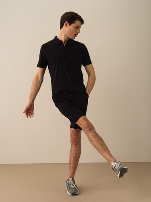 Xint Kadın Siyah Slim Fit Pamuklu Şort