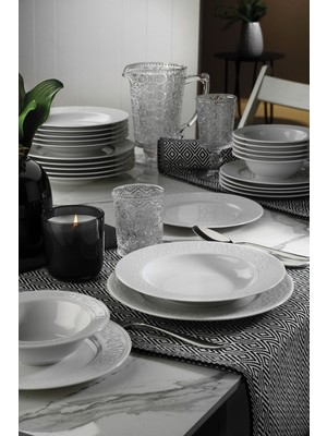 Kütahya Porselen Açelya 24 Parça 6 Kişilik Yemek Seti