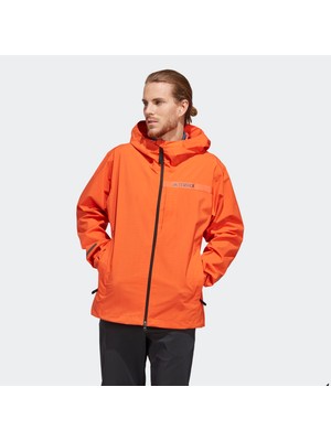 Adidas Terrex Multi Rain.RDY Erkek Turuncu Outdoor Ceket Uzun Kol Midi Kesim HM4052