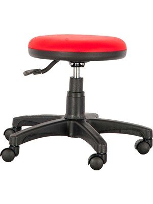 Elegant Yuvarlak Tekerlekli Tabure Bar Sandalyesi Çalışma Koltuğu Döner Sandalye