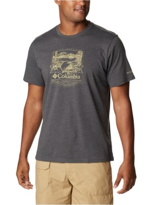 Columbia Csc M Lakeside Badge Erkek Kısa Kollu Gri T-Shirt CS0232-012