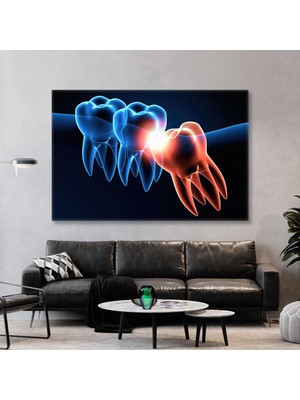 SML Tablo Ağız Diş Sağlığı Dişçi Diş Hekimi 20LIK Dentist Kanvas Tablo