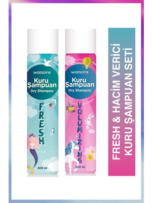Watsons Hacim Verici Kuru Şampuan ve Fresh Kuru Şampuan Set