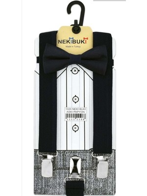 Miniko Kids Çocuk Okul Papyon Pantolon Askı Seti