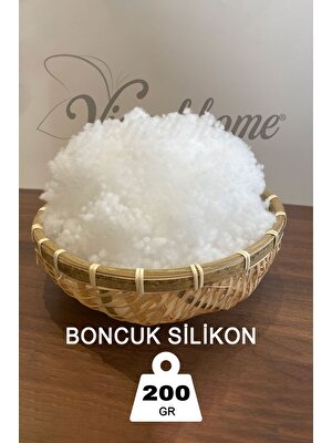 Vionel Home Boncuk Silikon Elyaf,200 Gr, Beyaz, Yastık Oyuncak Dolgusu