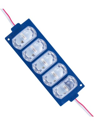 Powermaster Modül LED 12V 4W Mavi 3030 10 x 53.8mm IP65 260-280LM 180 Derece (20 Adet)