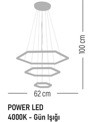 Lamore Home Dora Günışığı Ledli 3 Katlı Sarı Sarkıt Avize