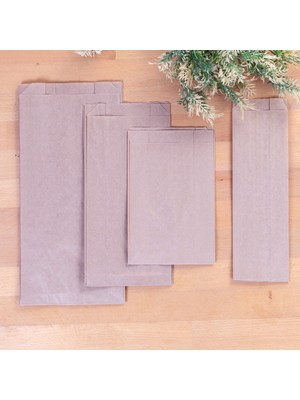 Kraft körüklü kese kağıdı seti  12x20 - 8x27 - 11x27 - 15x32 cm (2şer adet)