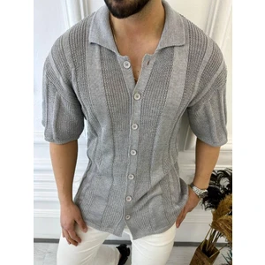 Elku Moda Gömlek Örme Triko Gömlek Nefes Alabilen Terletmez Oversize Bol Kesim Salaş Gömlek