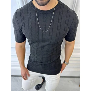 Elku Moda Tişört Örme Triko Tişört Nefes Alabilen Terletmez Slim Fit Dar Kesim T-Shirt