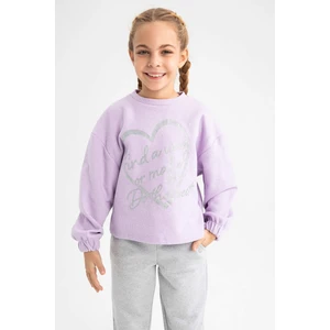 Kız Çocuk Crop Bisiklet Yaka Sweatshirt Z1966A622WN