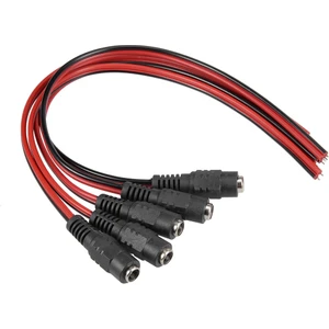 BK Teknoloji 5 Adet 5.5x2.1mm Dc 12V Dişi Cctv LED Güç Kablosu