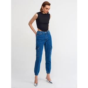 70814 Arkası Lastikli Jogger Pantolon-Mavi