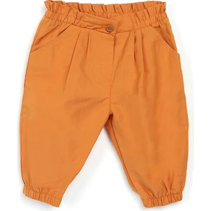 Basic Kız Bebek Lastikli Gabardin Pantolon Kız Bebek