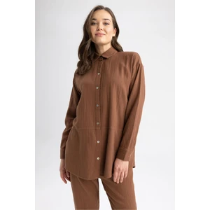 Regular Fit Gömlek Yaka Müslin Uzun Kollu Tunik Z3343AZ23SP