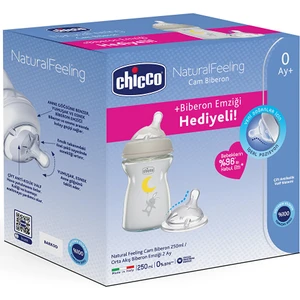 Natural Feeling Cam Biberon 250 ml Biberon Emziği Hediyeli