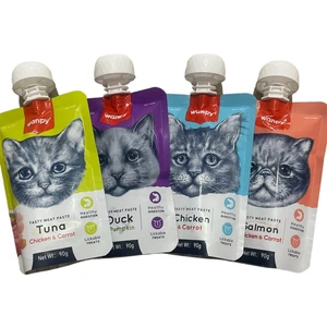 Tasty Meat Paste Taze Sıvı Kedi Ödül Maması Kedi Ödül Maması 4X90GR