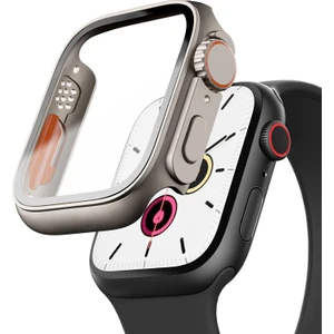 Apple Watch 40 41 44 45 mm Uyumlu Kasa ve Ekran Koruyucu Watch Ultra Görünümlü Sert Pc Fit Kalıp