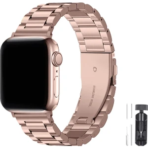Kip GSM Apple Watch Uyumlu Kordon 38MM 40MM 41MM 42MM 44MM 45MM 49MM 1/2/3/4/5/6/se/7/8/ultra Metal Kordon Ayarlama Aparatlı