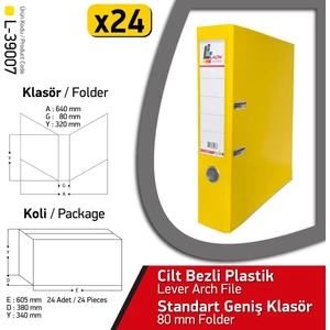 Klasör Sarı Geniş 24 Adet 1 Koli