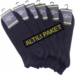 Moc Grande Mocgrande Erkek Büyük Beden Bambu Dikişsiz Altılı Paket Patik Çorap 11903 Siyah