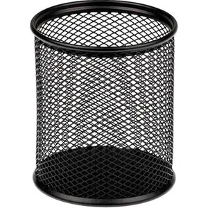 Metal Perfore Renkli Silindir Kalemlik Siyah