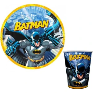 Kelebek Oyuncak Batman Temalı Karton Tabak Bardak Seti - 8 Kişilik