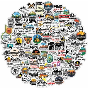 Sb Store Camping Outdoor Adventure Sticker Seti (120ADET)
