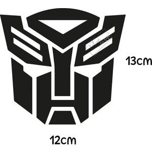 Atölye Çizgi Siyah Transformers Sticker Motor Sticker Araba Cam Sticker 13 x 12