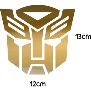 Atölye Çizgi Gold Transformers Sticker Motor Sticker Araba Cam Sticker 13 x 12