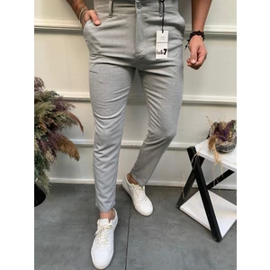 Ser Joven Erkek Gri Slim Fit Kumaş Pantolon