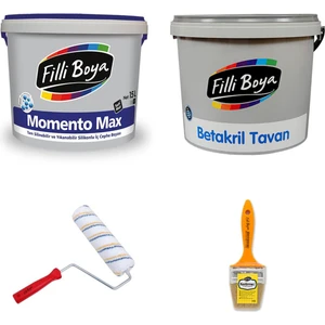 Filli Boya Momento Max Silikonlu Iç Cephe Boyası 15 L. + Tavan Boyası 17,5 kg + Set