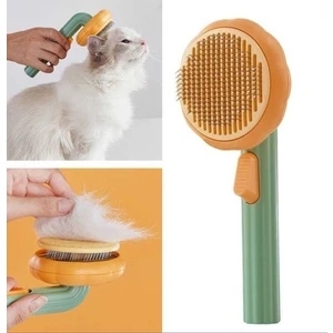 Bal Kabağı Tasarımlı Basmalı Telli Kedi Köpek Için Tüy Toplama Tarama Bakım Fırçası