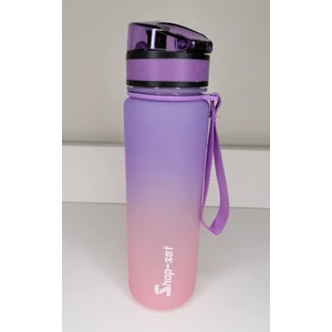 Shop-Set 650 ml Tritan Motivasyonlu Su Matarası Süzgeçli ve (Lila - Pembe)