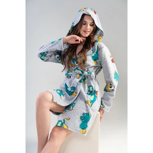 Kadın Polar Kapsonlu Kısa Sabahlık