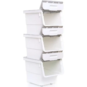 Motek MT07 Tekerlekli Eşya ve Erzak Kutusu 3 Katlı  3X12 Lt Organizer