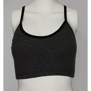 Asist Secret Magic ASM1159 Kadın Gri Crop Elit Hayatlar Penye Büstieri