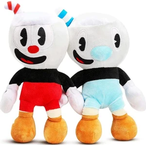 Ithal Kumaş Fincan Kafalar Cuphead ve Mugman 2’li Figür Peluş Oyuncak Oyun & Uyku Arkadaşı 25 Cm.
