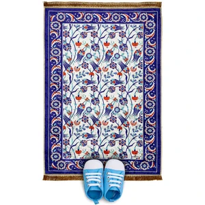 Bursa İpek Saks Kadife Çocuk Seccadesi