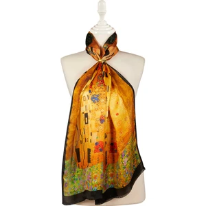 Bursa İpek Sarı Öpücük Ipek Tablo Fular