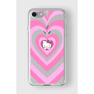 Iphone 6/6s Uyumlu Kalpli Hello Kitty Tasarımlı Premium Şeffaf Kılıf