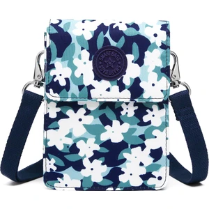 Smart Bags Küçük Telefonluk Kadın Çantası Krinkıl Kumaş 3173 Yeşil Flower