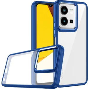 Vivo Y35 Kılıf Flora Silikon Arkası Şeffaf