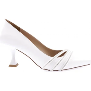 3215-23Y Kadin Sirali Silver Taşli Sivri Burun Kadeh Topuklu Ayakkabi