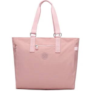 Smart Bags Büyük Boy Omuz Kadın Çantası Krinkıl Kumaş 3184 Pudra