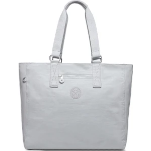 Smart Bags Büyük Boy Omuz Kadın Çantası Krinkıl Kumaş 3184  A.Gri